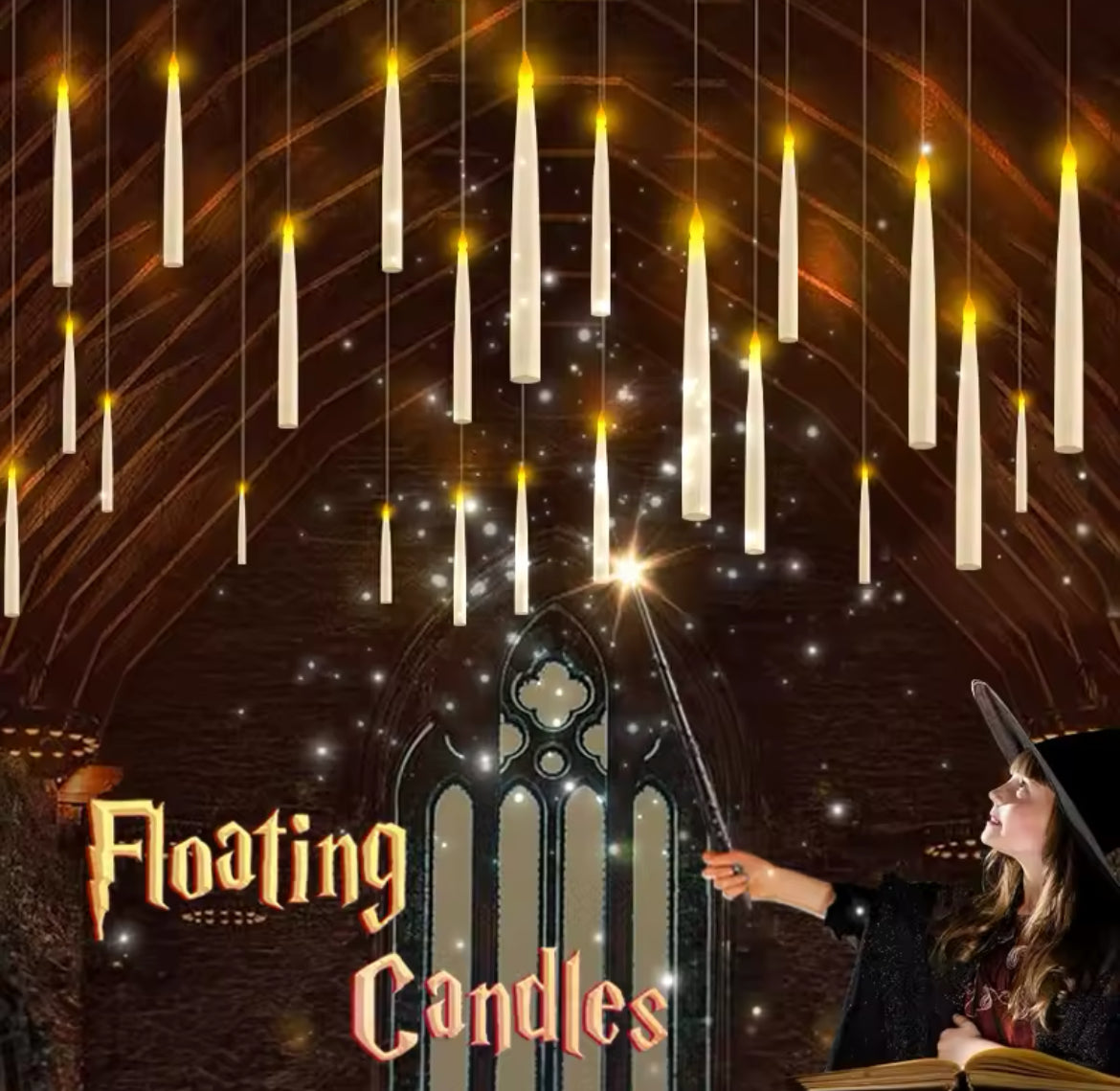 Velas flutuantes Harry Potter