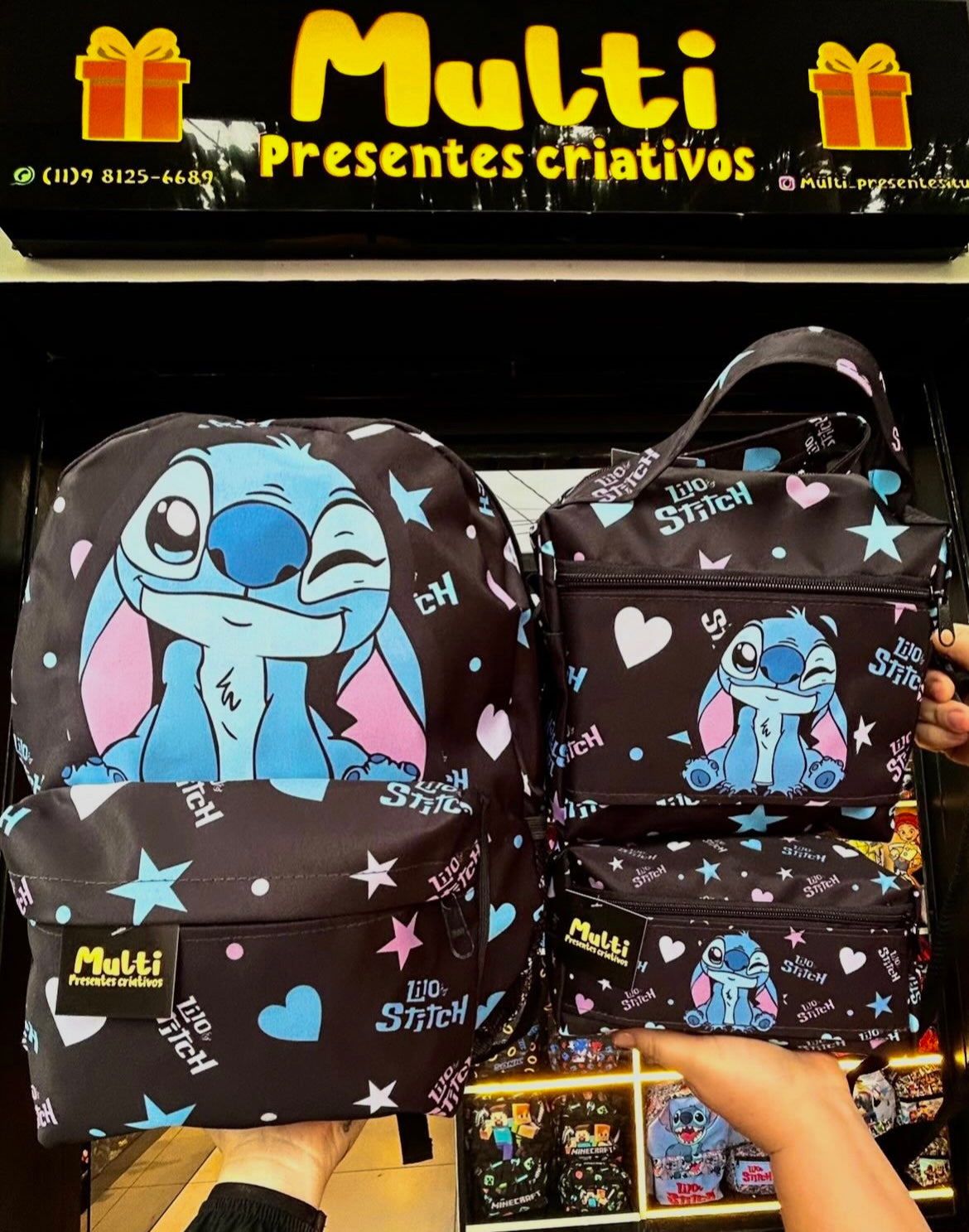 Kit mochila Stitch