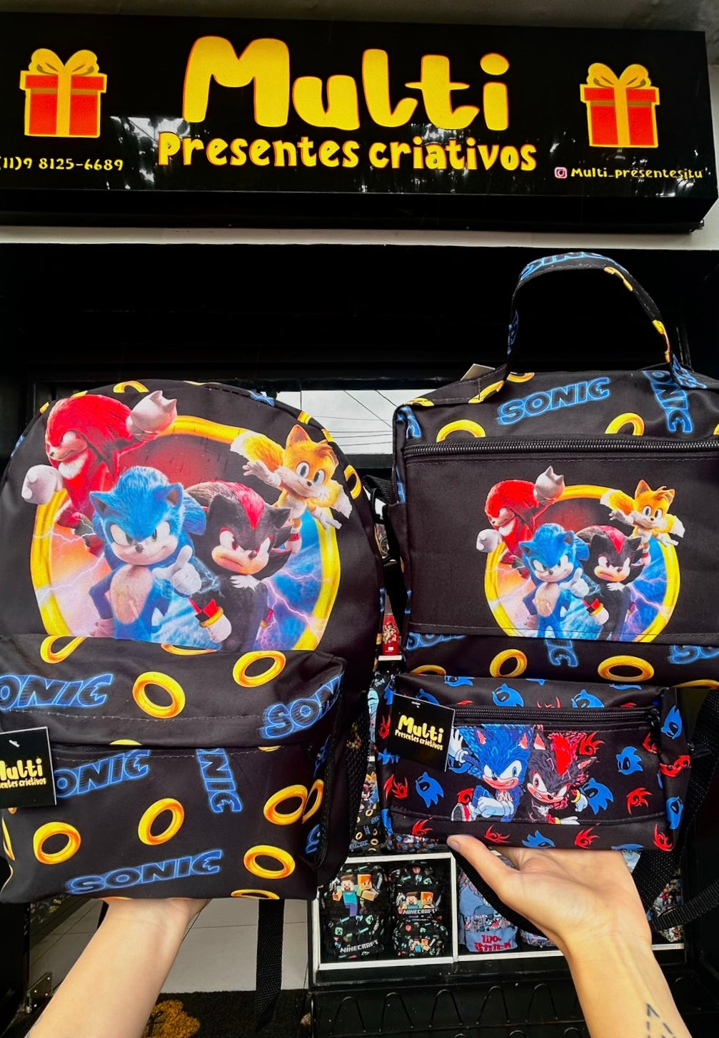 Kit mochila Sonic