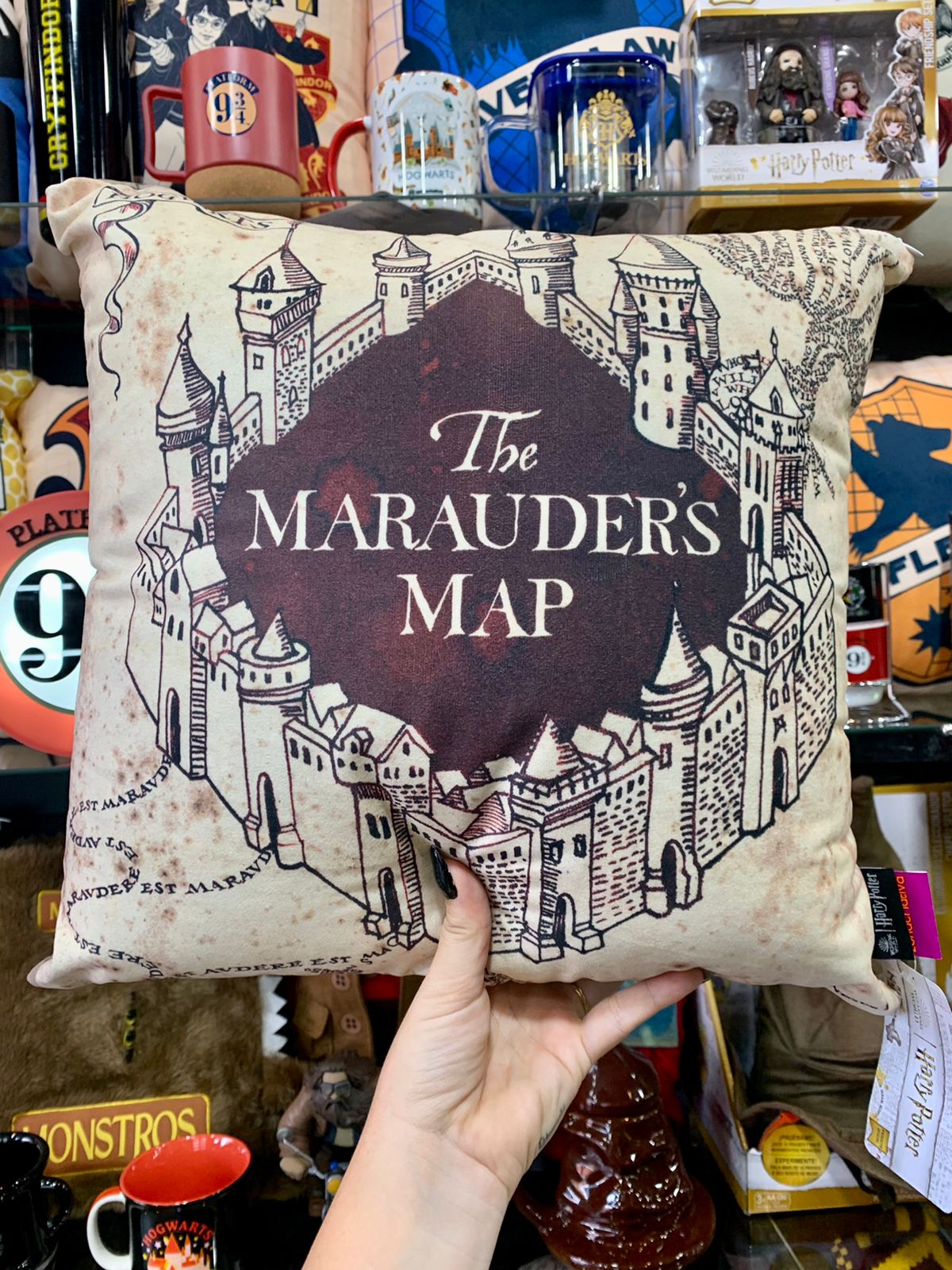 Almofada Mapa do maroto Harry Potter