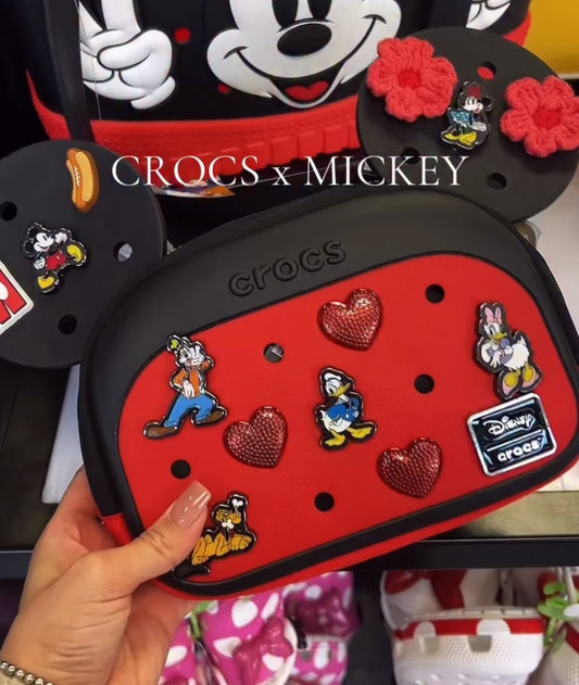 Bolsa Mickey crocs com 6 pins