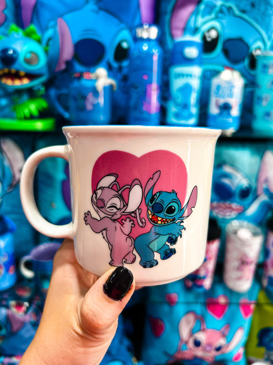 Caneca Angel e Stitch