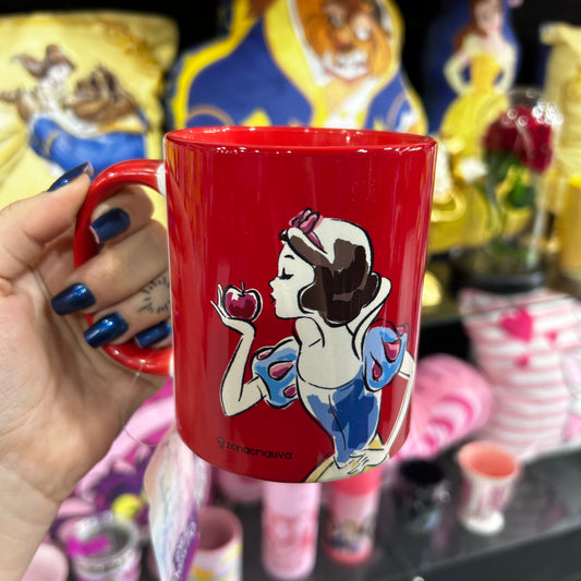 Caneca branca de neve disney