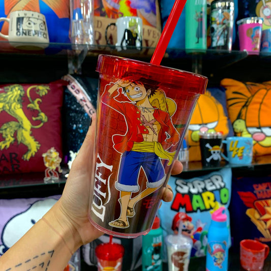 Copo One Piece canudo